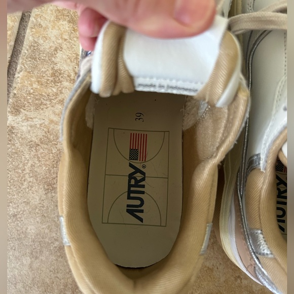 Autry White and Tan Sneakers - Picture 4 of 5